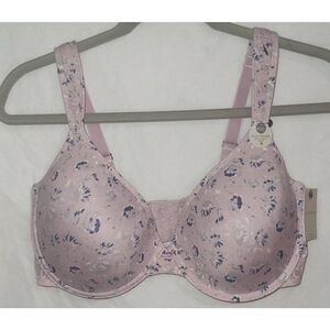 NWT Lucky Brand Full Figure Underwire Bra With Comfort Straps Size 40D Pink flor